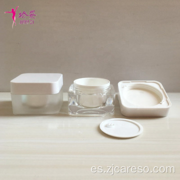 Tarro de forma de esquina redonda Tarro de crema facial cosmético